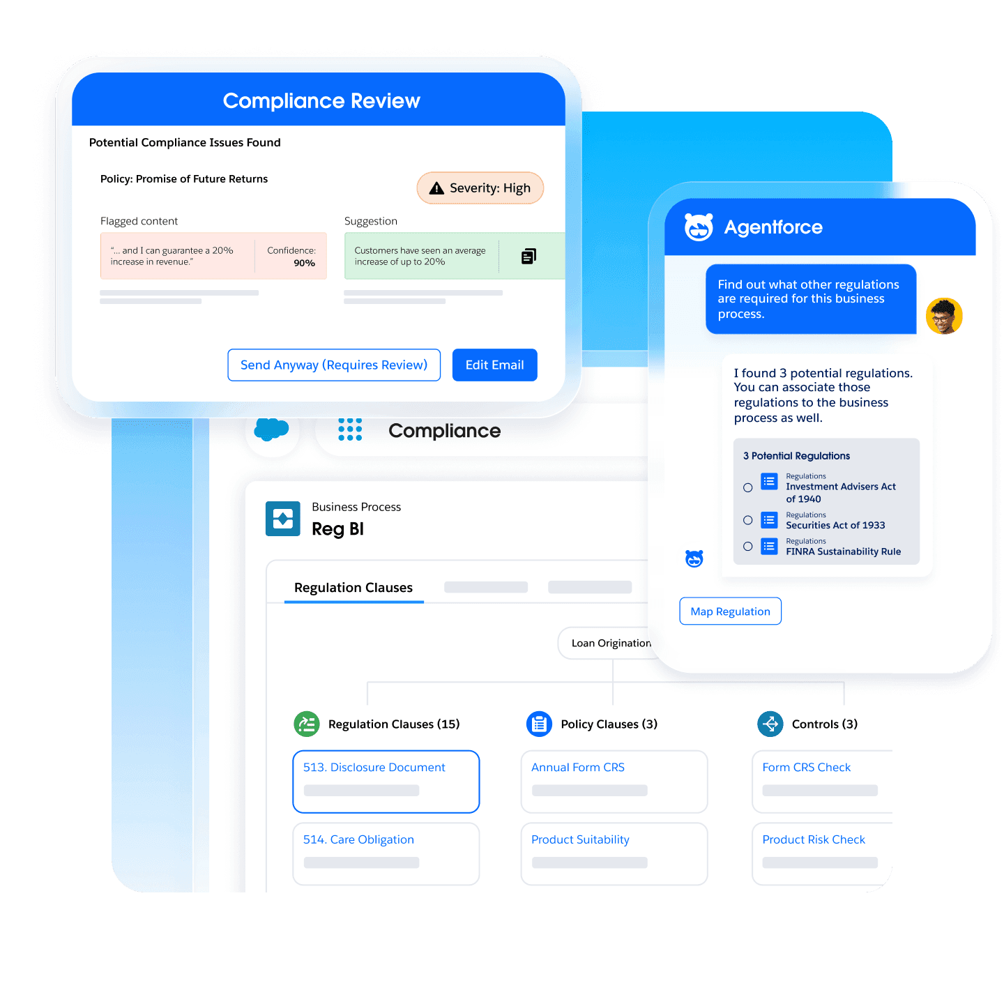Compliance review in Financial Services Cloud